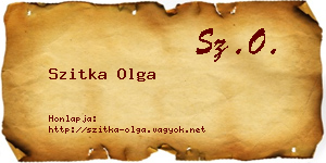Szitka Olga névjegykártya